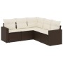 5-teiliges Garten-Esszimmerset und Kissen Kunstrattan braun von , Gartensets - Ref: Foro24-3218943, Preis: 336,25 €, Rabatt: %