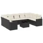 Garden sofa set 10 pieces with black synthetic rattan cushions by , Modular outdoor sofas - Ref: Foro24-3251743, Price: 594,0...