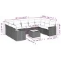 Garden sofa set 10 pieces with black synthetic rattan cushions by , Modular outdoor sofas - Ref: Foro24-3251743, Price: 594,0...