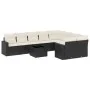 Set Gartensofas 10 Stück Kissen synthetisches Rattan schwarz von , Modulare Sofas für den Außenbereich - Ref: Foro24-3251783,...