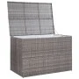 Graue Garten-Aufbewahrungsbox aus synthetischem Rattan, 150 x 100 x 100 cm von vidaXL, Aufbewahrungsboxen für den Außenbereic...