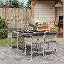 Garden dining set 5 pieces with light gray synthetic rattan cushions by , Garden sets - Ref: Foro24-3211259, Price: 270,82 €,...