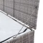 Graue Garten-Aufbewahrungsbox aus synthetischem Rattan, 150 x 100 x 100 cm von vidaXL, Aufbewahrungsboxen für den Außenbereic...