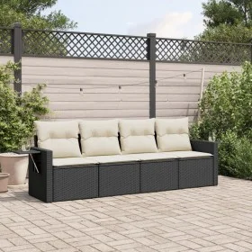 4-piece garden sofa set with black synthetic rattan cushions by , Garden sets - Ref: Foro24-3252213, Price: 257,85 €, Discoun...