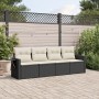4-piece garden sofa set with black synthetic rattan cushions by , Garden sets - Ref: Foro24-3252213, Price: 261,36 €, Discoun...
