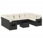 Set Gartensofas 10 Stück Kissen synthetisches Rattan schwarz von , Gartensets - Ref: Foro24-3252943, Preis: 599,51 €, Rabatt: %