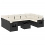 Set Gartensofas 10 Stück Kissen synthetisches Rattan schwarz von , Gartensets - Ref: Foro24-3252943, Preis: 608,82 €, Rabatt: %