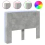 Concrete gray bed headboard with LED light 140x16.5x103.5 cm by , Headboards and footboards - Ref: Foro24-839248, Price: 78,8...