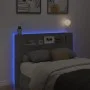 Concrete gray bed headboard with LED light 140x16.5x103.5 cm by , Headboards and footboards - Ref: Foro24-839248, Price: 78,8...