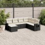 7-teiliges Garten-Essset und schwarze Kissen aus synthetischem Rattan von , Gartensets - Ref: Foro24-3252833, Preis: 429,14 €...