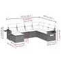 7-piece garden dining set and black synthetic rattan cushions by , Garden sets - Ref: Foro24-3252833, Price: 423,63 €, Discou...