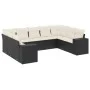 8-teiliges Gartensofa-Set und schwarze synthetische Rattankissen von , Gartensets - Ref: Foro24-3255333, Preis: 568,51 €, Rab...