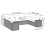 8-teiliges Gartensofa-Set und schwarze synthetische Rattankissen von , Gartensets - Ref: Foro24-3255333, Preis: 568,51 €, Rab...