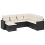 7-piece garden dining set and black synthetic rattan cushions by , Modular outdoor sofas - Ref: Foro24-3251633, Price: 424,29...
