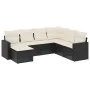 7-piece garden dining set and black synthetic rattan cushions by , Modular outdoor sofas - Ref: Foro24-3251633, Price: 418,18...