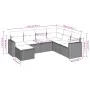 7-piece garden dining set and black synthetic rattan cushions by , Modular outdoor sofas - Ref: Foro24-3251633, Price: 418,18...