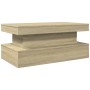 Coffee table with LED lights Sonoma oak 90x50x40 cm by , Coffee table - Ref: Foro24-839849, Price: 69,72 €, Discount: %