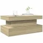 Coffee table with LED lights Sonoma oak 90x50x40 cm by , Coffee table - Ref: Foro24-839849, Price: 83,34 €, Discount: %