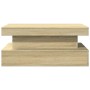 Coffee table with LED lights Sonoma oak 90x50x40 cm by , Coffee table - Ref: Foro24-839849, Price: 69,72 €, Discount: %