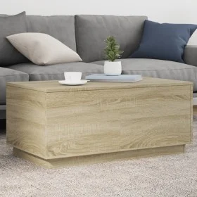 LED-Couchtisch in Sonoma-Eiche mit den Maßen 90x50x40 cm. von , Couchtisch - Ref: Foro24-839877, Preis: 51,45 €, Rabatt: %