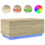 LED-Couchtisch in Sonoma-Eiche mit den Maßen 90x50x40 cm. von , Couchtisch - Ref: Foro24-839877, Preis: 51,97 €, Rabatt: %
