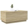 Mesa de centro con luces LED roble Sonoma 90x50x40 cm by , Coffee table - Ref: Foro24-839877, Price: 51,97 €, Discount: %