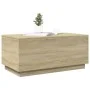 Mesa de centro con luces LED roble Sonoma 90x50x40 cm by , Coffee table - Ref: Foro24-839877, Price: 51,45 €, Discount: %