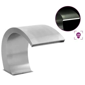 Fuente cascada de piscina con LEDs acero inoxidable 30x60x45 cm de vidaXL, Fuentes y cascadas - Ref: Foro24-48086, Precio: 23...