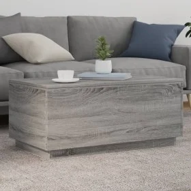 Mesa de centro con luces LED gris Sonoma 90x50x40 cm by , Coffee table - Ref: Foro24-839880, Price: 66,15 €, Discount: %