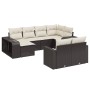 Gartensofa-Set 10-teilig mit schwarzen synthetischen Rattankissen von , Modulare Sofas für den Außenbereich - Ref: Foro24-326...