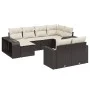 Gartensofa-Set 10-teilig mit schwarzen synthetischen Rattankissen von , Modulare Sofas für den Außenbereich - Ref: Foro24-326...
