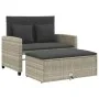 Garden sofa with cushions 2 seater light gray synthetic rattan by , Outdoor sofas - Ref: Foro24-365137, Price: 264,94 €, Disc...