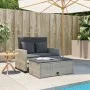 Garden sofa with cushions 2 seater light gray synthetic rattan by , Outdoor sofas - Ref: Foro24-365137, Price: 264,94 €, Disc...