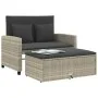 Garden sofa with cushions 2 seater light gray synthetic rattan by , Outdoor sofas - Ref: Foro24-365137, Price: 264,94 €, Disc...