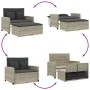 Garden sofa with cushions 2 seater light gray synthetic rattan by , Outdoor sofas - Ref: Foro24-365137, Price: 264,94 €, Disc...