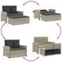 Gartensofa mit Kissen, 2-Sitzer, hellgraues synthetisches Rattan von , Outdoor-Sofas - Ref: Foro24-365137, Preis: 301,68 €, R...