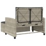 Garden sofa with cushions 2 seater light gray synthetic rattan by , Outdoor sofas - Ref: Foro24-365137, Price: 303,23 €, Disc...