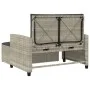 Gartensofa mit Kissen, 2-Sitzer, hellgraues synthetisches Rattan von , Outdoor-Sofas - Ref: Foro24-365137, Preis: 264,52 €, R...
