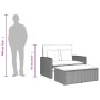 Gartensofa mit Kissen, 2-Sitzer, hellgraues synthetisches Rattan von , Outdoor-Sofas - Ref: Foro24-365137, Preis: 301,68 €, R...