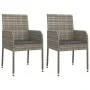 Garden dining set 9 pieces and gray synthetic rattan cushions by , Garden sets - Ref: Foro24-3213513, Price: 641,88 €, Discou...