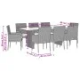 Garden dining set 9 pieces and gray synthetic rattan cushions by , Garden sets - Ref: Foro24-3213513, Price: 641,88 €, Discou...