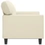 2-Sitzer-Sofa aus cremefarbenem Kunstleder, 120 cm von , Sofas - Ref: Foro24-359413, Preis: 218,68 €, Rabatt: %