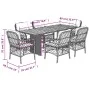 7-piece garden dining set with beige synthetic rattan cushions by , Garden sets - Ref: Foro24-3212078, Price: 829,44 €, Disco...
