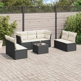 8-teiliges Gartensofa-Set und schwarze synthetische Rattankissen von , Gartensets - Ref: Foro24-3249255, Preis: 445,35 €, Rab...