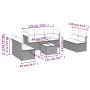 8-piece garden sofa set and black synthetic rattan cushions by , Garden sets - Ref: Foro24-3249255, Price: 445,35 €, Discount: %