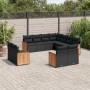 11-piece garden sofa set and black synthetic rattan cushions by , Garden sets - Ref: Foro24-3260578, Price: 790,51 €, Discoun...