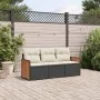 Set de sofás de jardín con cojines 3 pzas ratán sintético negro de , Conjuntos de jardín - Ref: Foro24-3259837, Precio: 212,8...