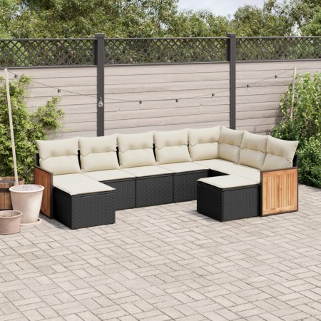8-piece garden sofa set and black synthetic rattan cushions by , Garden sets - Ref: Foro24-3260621, Price: 532,75 €, Discount: %