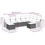 8-teiliges Gartensofa-Set und schwarze synthetische Rattankissen von , Gartensets - Ref: Foro24-3260621, Preis: 529,86 €, Rab...