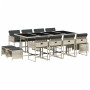 Garden dining set and cushions 13 pieces light gray synthetic rattan by , Garden sets - Ref: Foro24-3211343, Price: 695,64 €,...